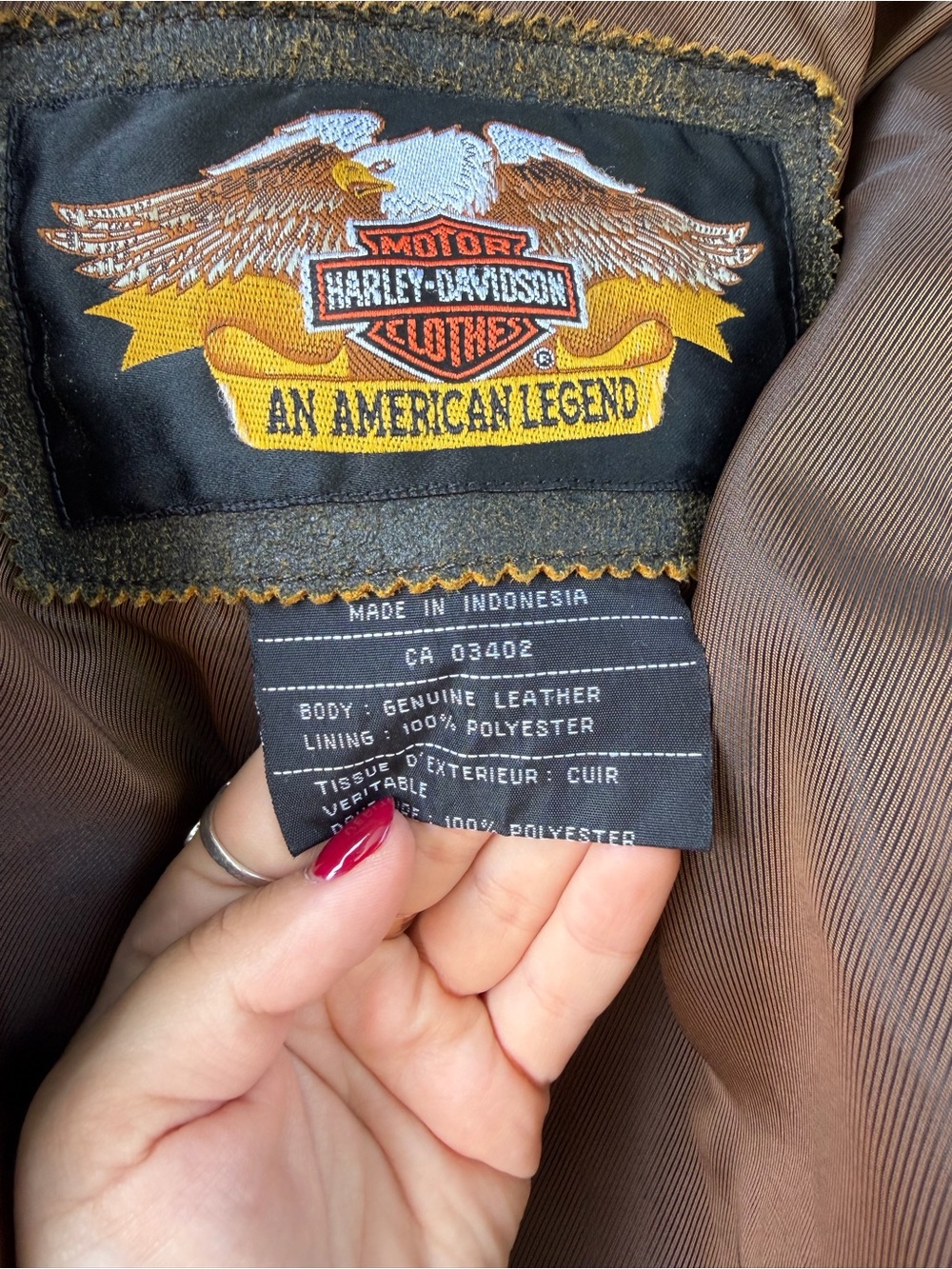 Harley Davidson Leather Motorcycle Jacket - Picture 6 of 8